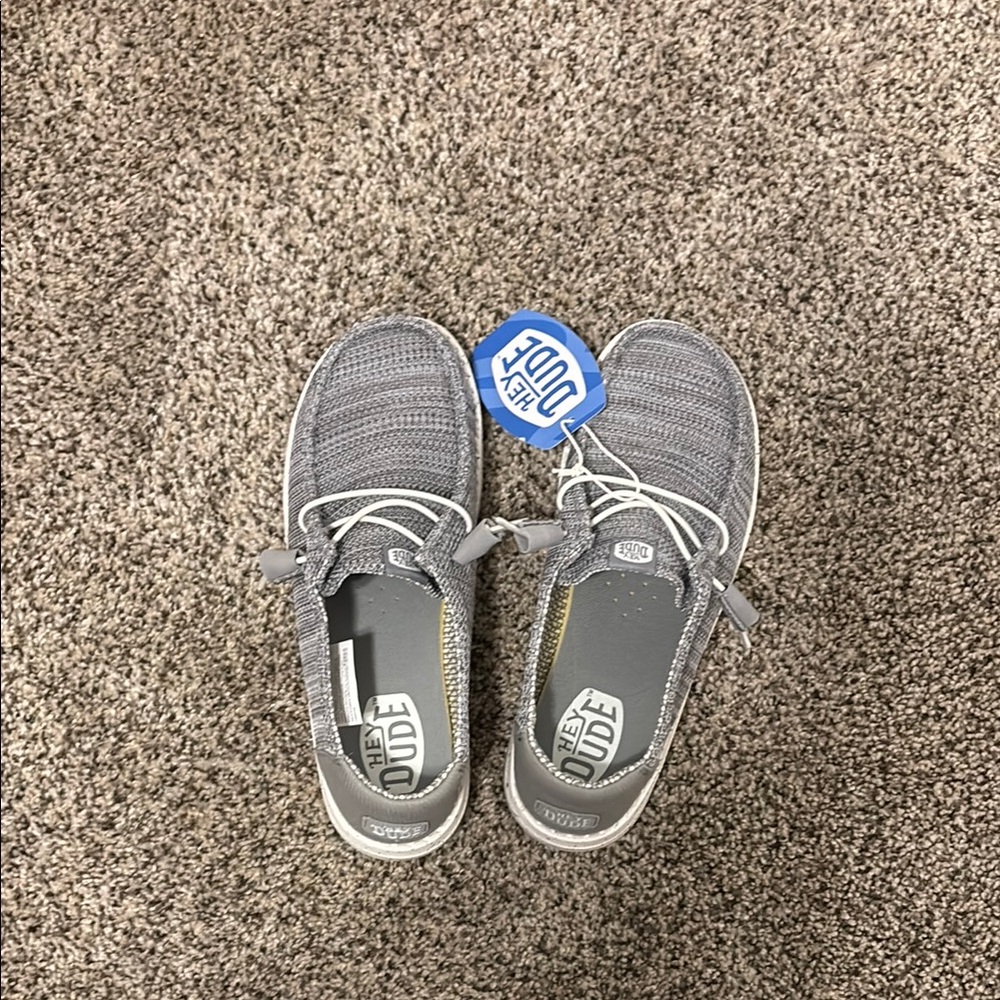 Hey Dude Gray Slip-On Sneakers